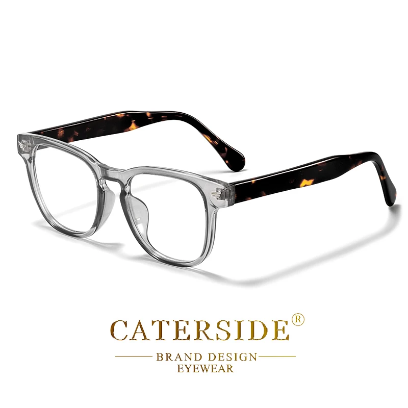 CATERSIDE Klassische optische Brillengestelle für Herren, hochwertige Acetat-Bügel, Anti-Blaulicht-Brille, Damen, tägliche dekorative Brillen – Detail 11