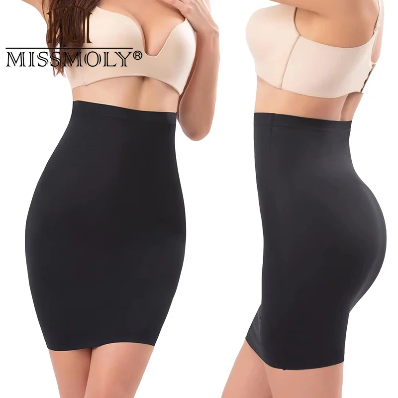 Half Slips for Under Dresses Womens High Waist Tummy Control Slip Shapewear Skirt Slimming Butt Lifting Body Shaper Skirts