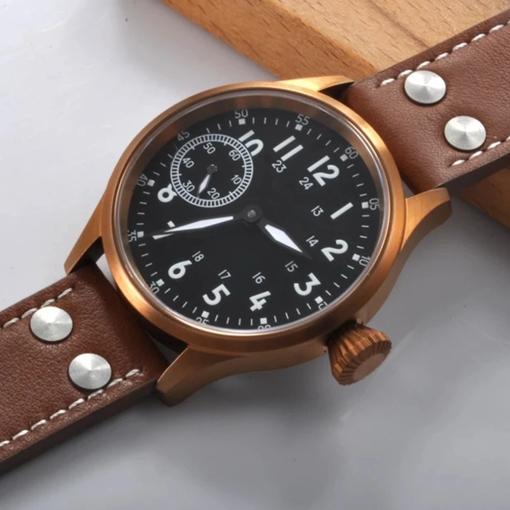 43mm Men\'s Watch Seagull ST36 Manual Winding Mechanical Movement Sapphire Glass 316L Stainless Steel Case Fashion Luminous