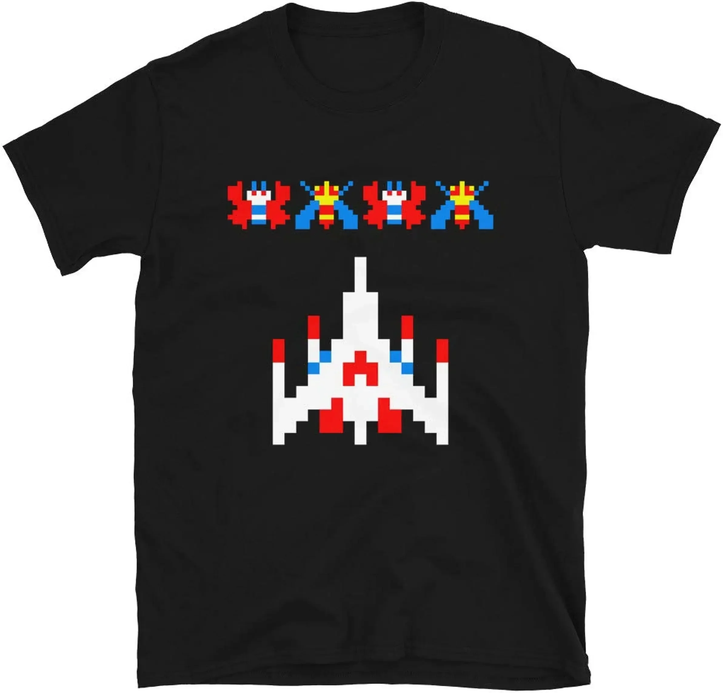 Arcade Galaga 1981 Space Invaders Video Game Juego simple Vintage 80s Gaming Console Aliens 8-Bits Gamer men clothing