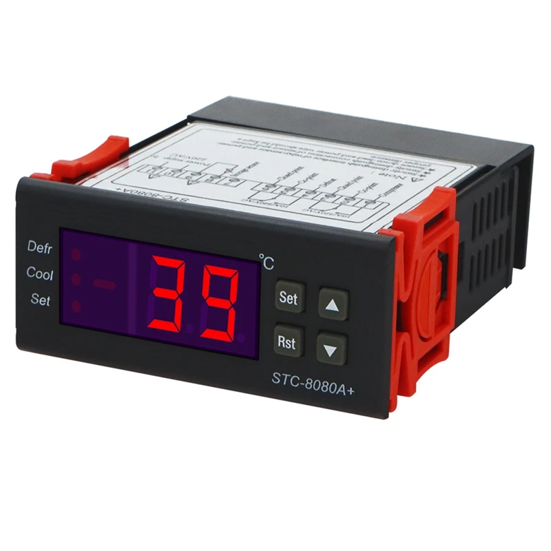 -8080A+Digital Temperature Controller 220V Regulator Cold Storage Freezer Sensor Hygrometer 40%-ABFB
