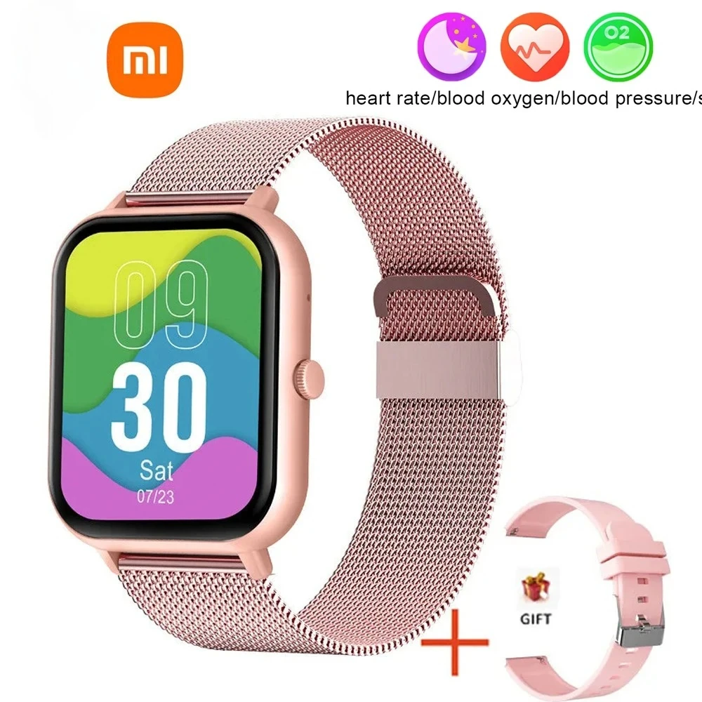 

Женские умные часы Xiaomi, Bluetooth-вызов, умные часы с индивидуальным циферблатом, женские водонепроницаемые умные часы для фитнеса для Android IOS