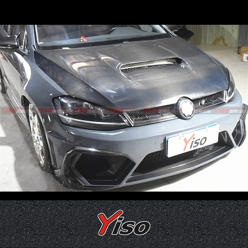 Suitable for GOLF 7 R GTI Rline Modified encirclement Aerodynamic kit GOLF 7 R GTI Modified Carbon fiber Aspec Front Bumper view 5