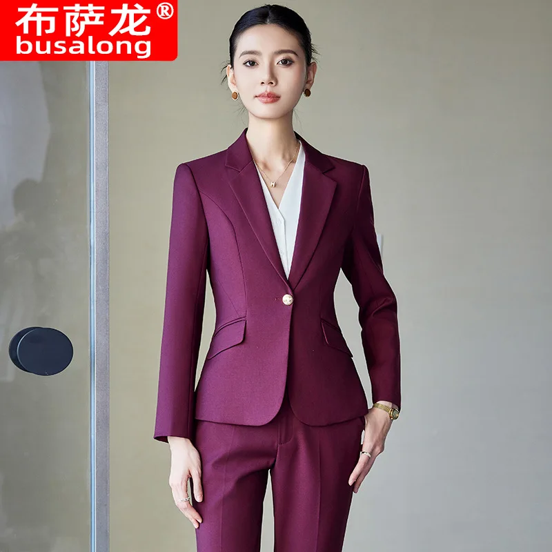 

2025Spring women's fashion high-end professional suit, workwear, elegant business formal suit