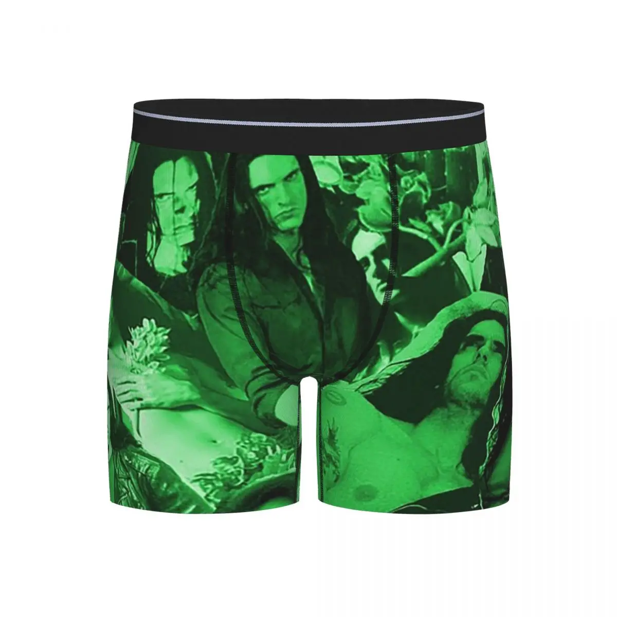 

Long Boxer Underpants Shorts The Green Man Peter Steele Dark Goth Collage Green Edit Type O Negative Panties Men's Underwear