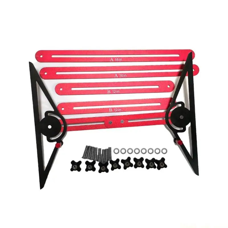 A2BE Foldable Stair Measuring Tool Shelf Layout Tool for Easy Transport and Accurate Angles Measurement in Homes Renovations