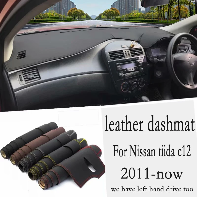 

For Nissan Tiida C12 2011 2012 2015 2016 2017 2018 2019 2020 2021 2022 Leather Dashmat Dashboard Cover Pad Dash Mat Carpet Car