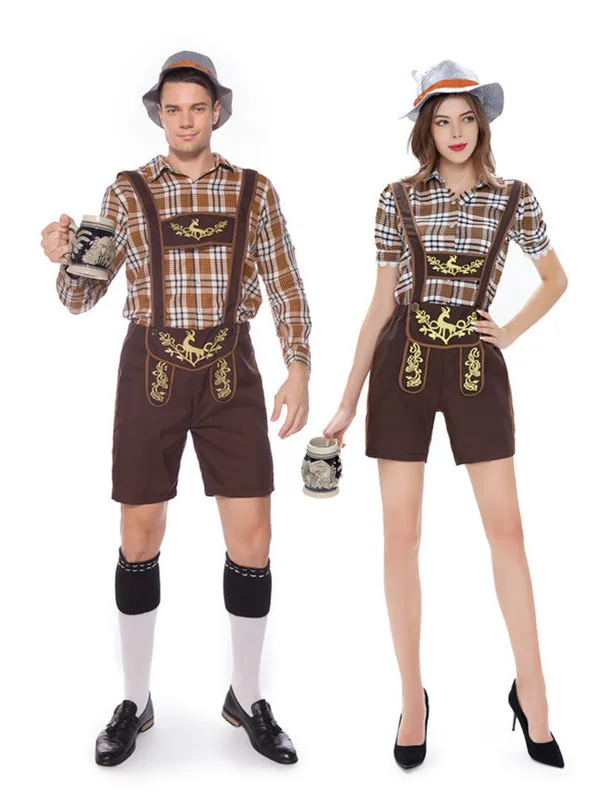 

Bayern Munich Beer Festival Couples Costume Halloween Role-playing Outfit Men's Women's Traditional German Festival Clothing