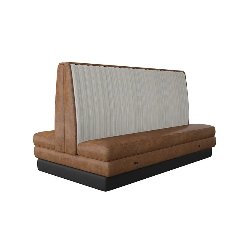 Cafe, milk tea shop, wall card seat USB rechargeable, high backrest straight soft bag sofa  Minimum order of 5