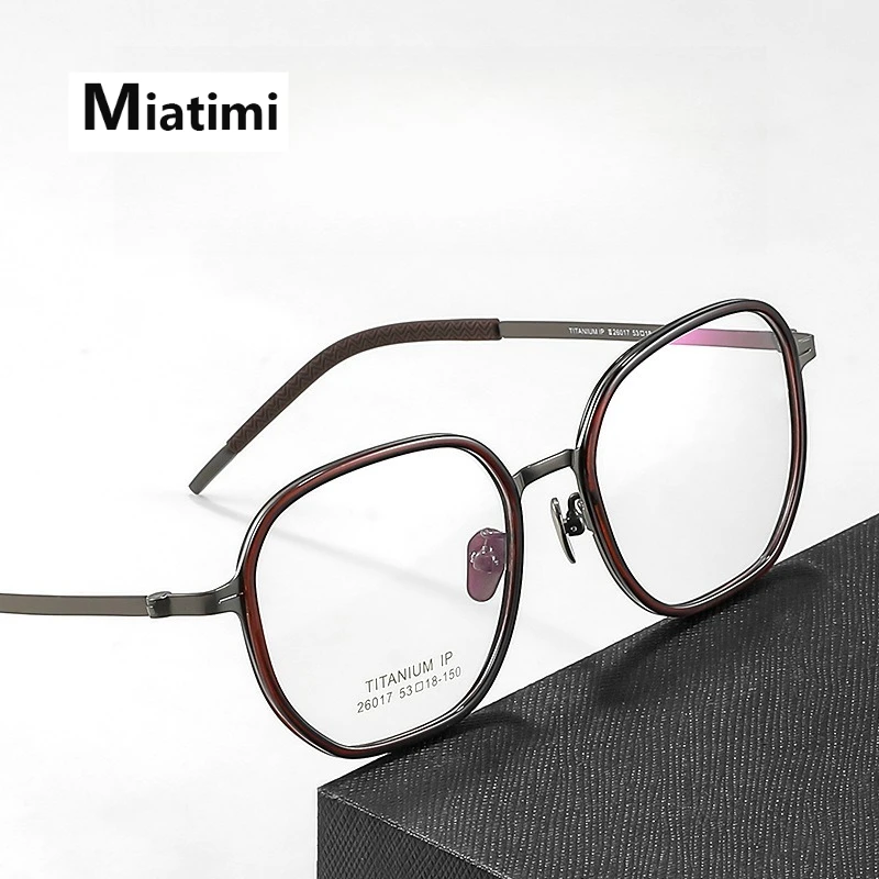 

2026 Pure Titanium Acetate Eyeglasses Frames Men Retro Luxury Screwless Fashion Glasses frame Optical Prescription Eyewear
