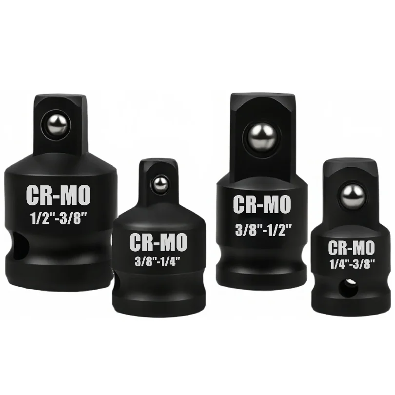 Impact Socket Adapter Reducer Set 4pcs/set 1/2 3/8 1/4 inch Use Wrenches Drills in Auto and Impact Driver Construction Work