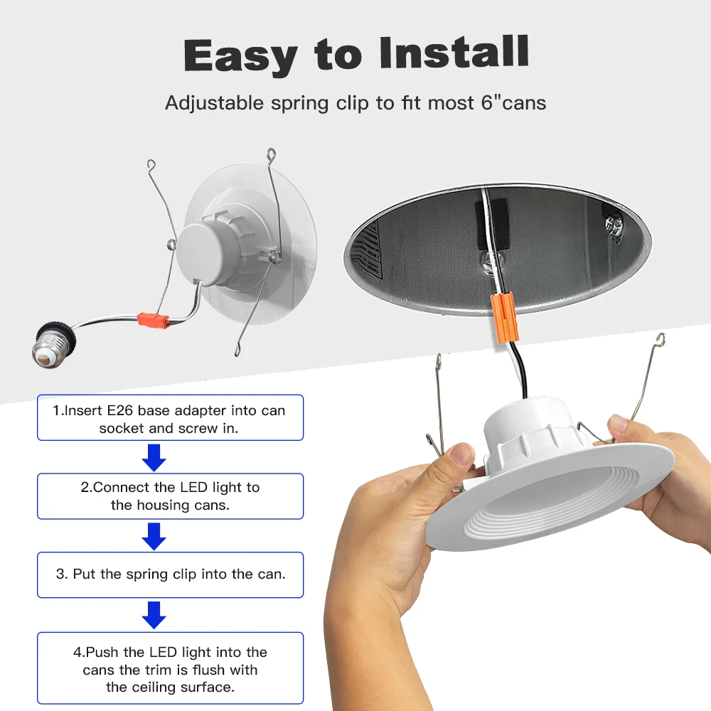 Gledopto ZigBee 3.0 RGBCCT LED Downlight E26 Recessed Light WWCW RGB For Indoor Lighting Alexa Tuya Homey Zigbee2mqtt App Voice