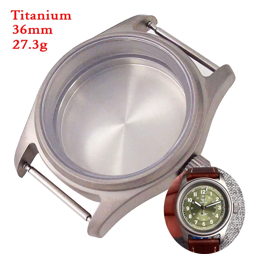 Diver Pilot 36mm Titanium Watch Case for NH34 NH35 NH36 NH37 NH38 NH39 NH70 NH72 ETA2824 PT5000 ST2130 Waterproof Dive Case Part