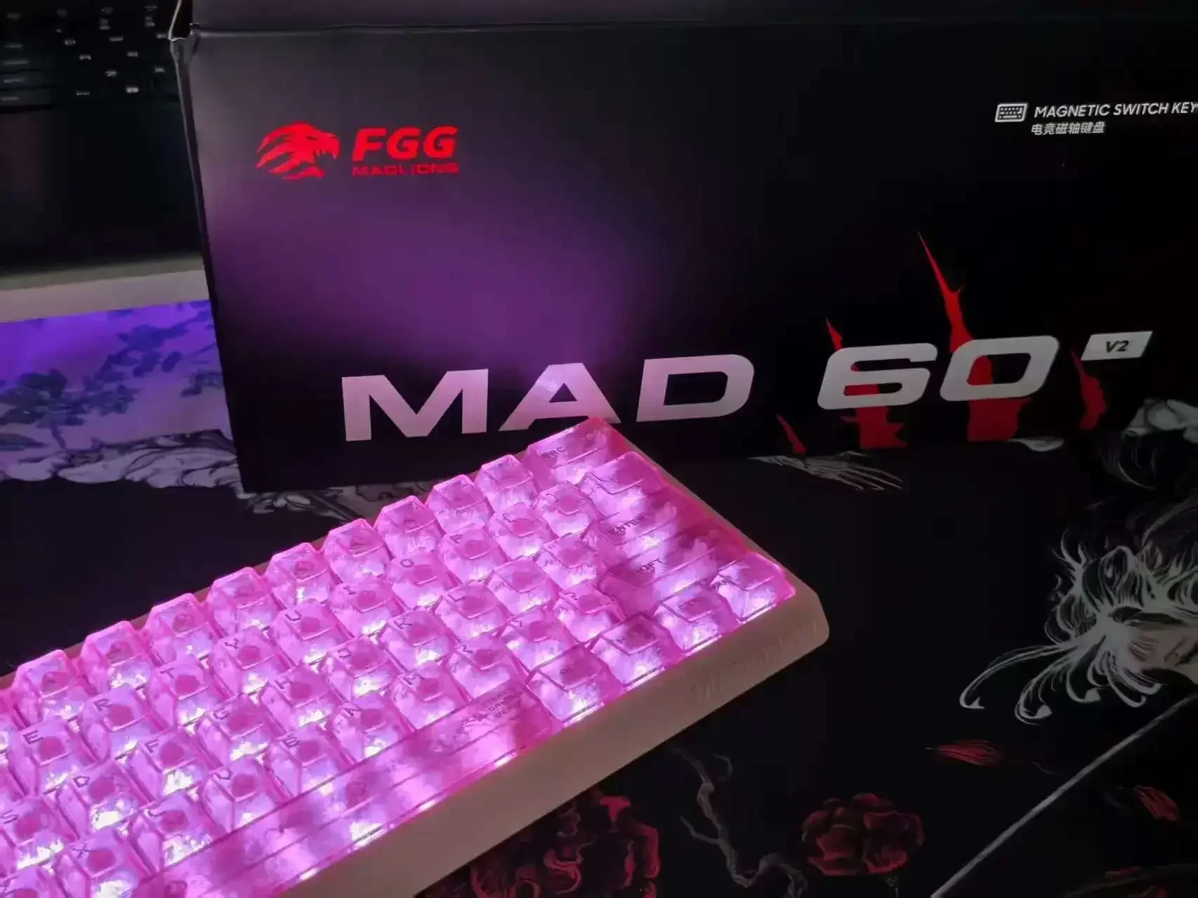 FGG Original MADLIONS Mad 60/68 V2 HE E-sport Magnetic Switch Keyboard 0.001 RT 8K HZ Wired RGB Hot Swap 0.125ms Customized view 6