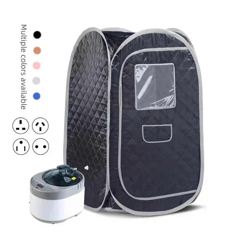 

Набор для паровой сауны, складная спа-палатка для одного человека с большой пароваркой объемом 4 л, пультом дистанционного управления, потеря веса и детокс Паровая сауна