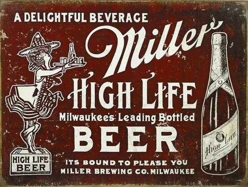 HIGH LIFE Retro Metal Tin Sign Poster Plaque Garage Wall Decor A4