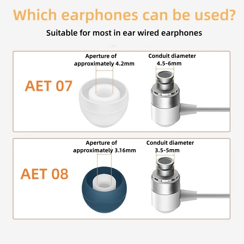 XSL AET07 Earphone Cover AET08 Earphone Cover Silicone Cover Conduit Cover Suitable for In ear Earphones