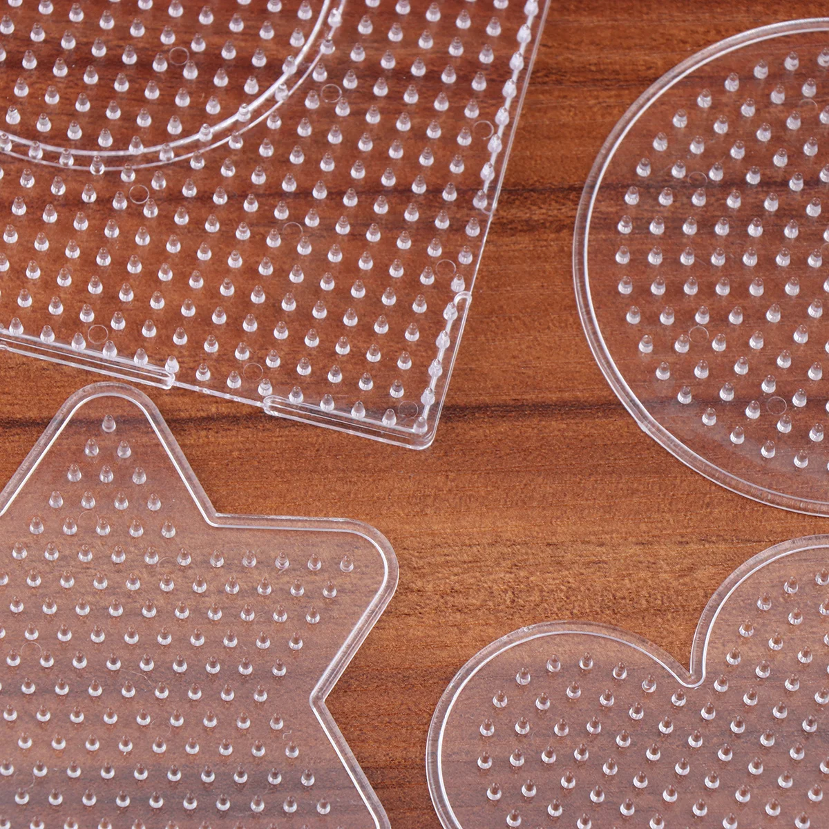 

14PCS Fuse Beads Boards Clear Plastic Pegboards Children's DIY Educational Tool for Kids Craft Beads