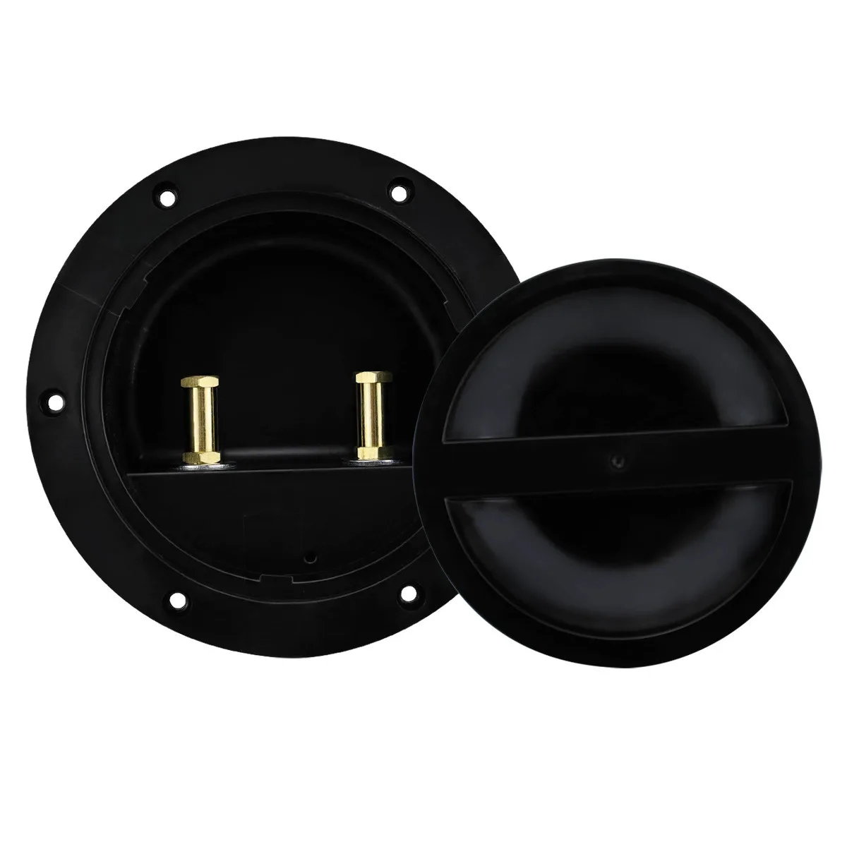 ABS Waterproof Marine Deck Hatch Cover Copper Conductive Terminal For RV Boat Yacht Car Truck Parts Accessories 18x20cm Black