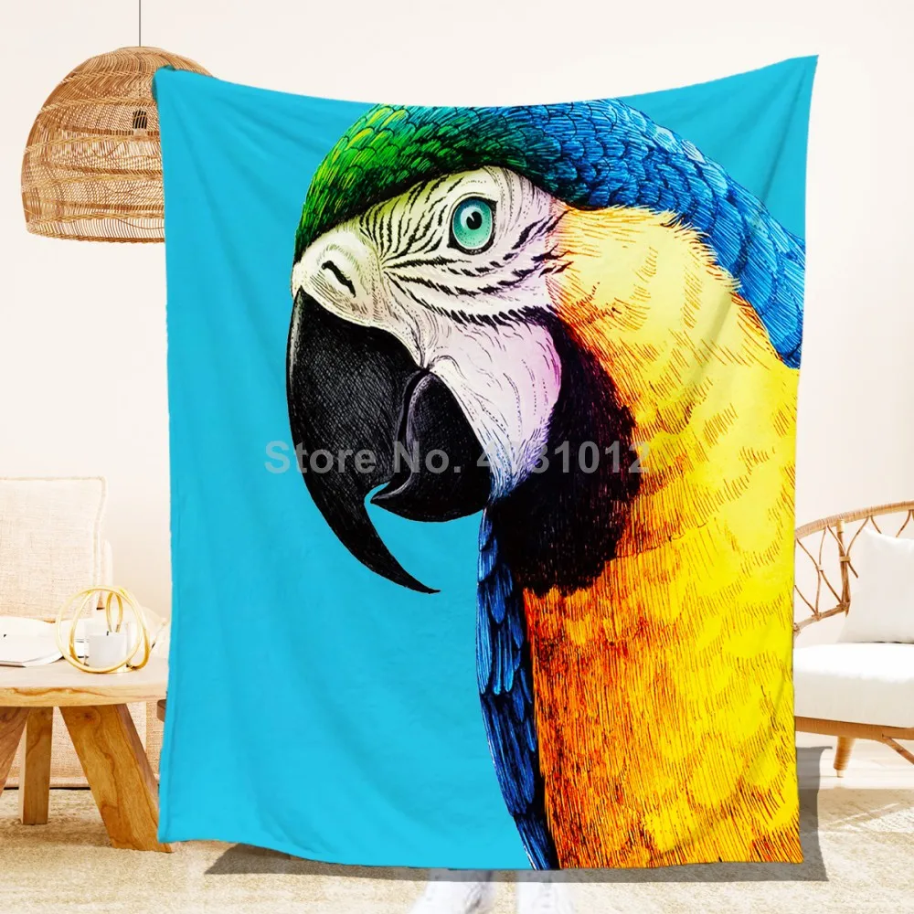 Eagle Parrot Starling Cat Baby Blanket Soft Children Boy Girl Gift Throw Sofa Bed Cover Home Textile Swaddle Blanket Baby