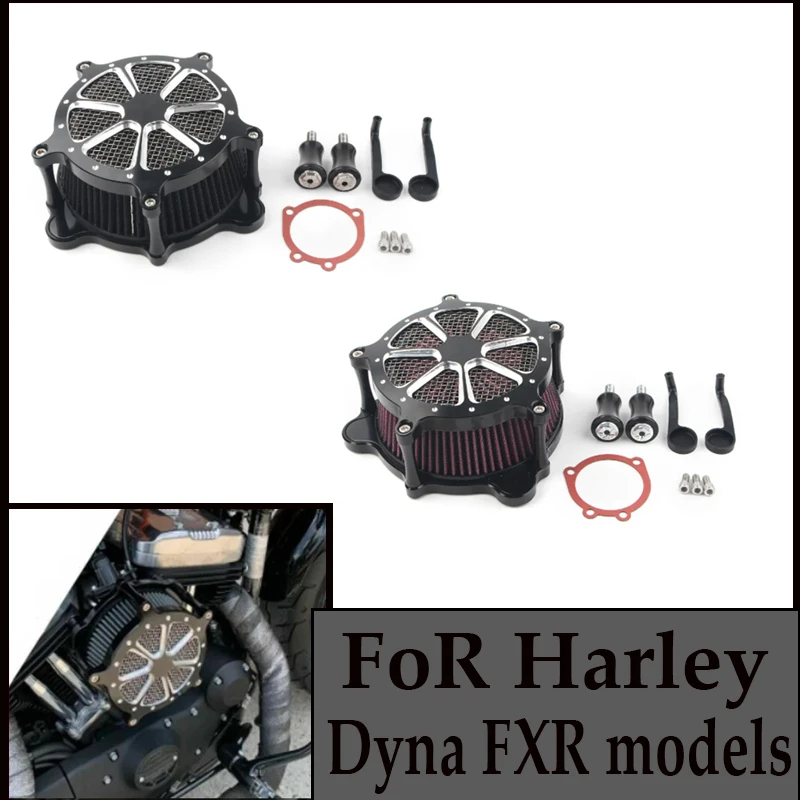 FoR Harley davidson dyna street bob Dyna FXR Softail Touring models Motorcycle Turbine Air Cleaner Intake Filter System Kit