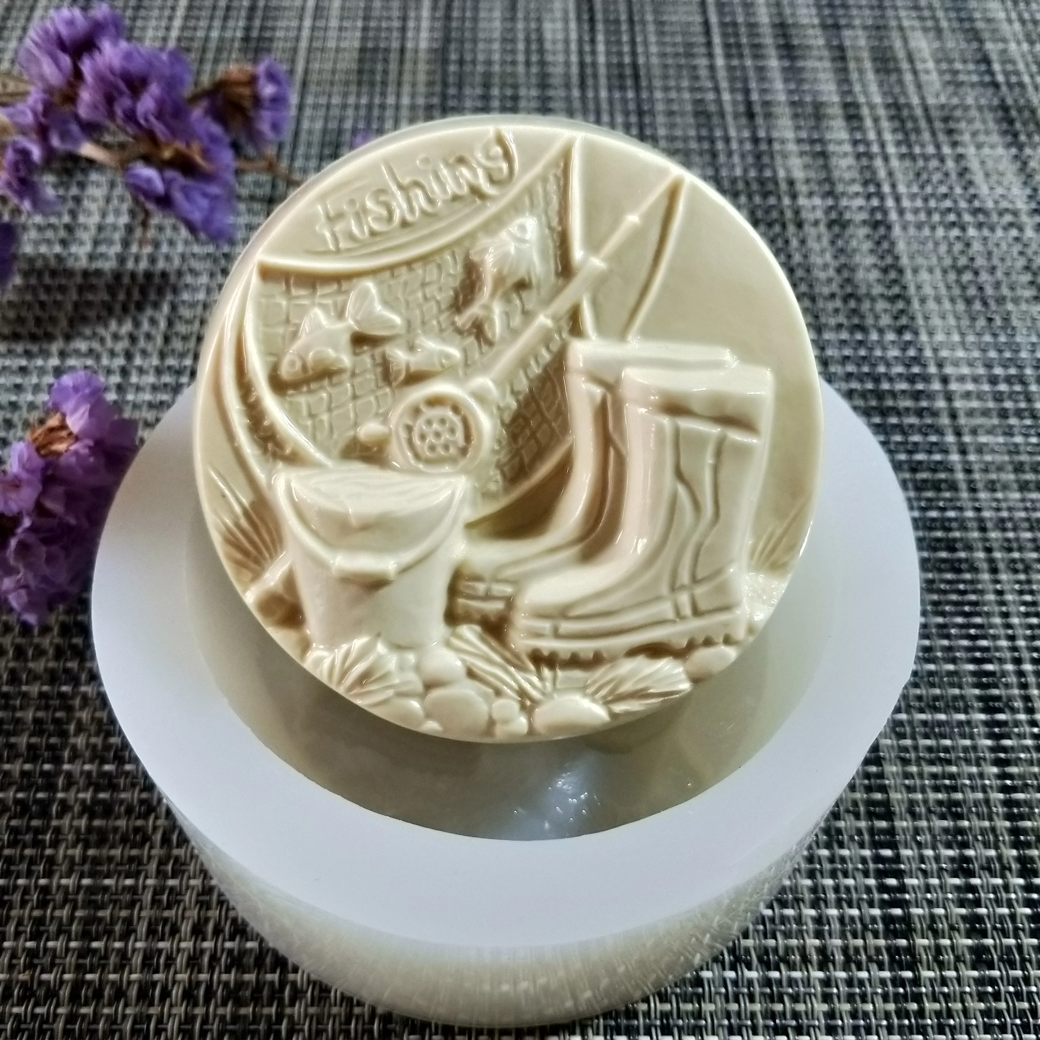 QT0162 PRZY Fishing Soap Mould Boots Mold Silicone Handmade Soap Making Molds Candle Mold Silicone Resin Clay Moulds