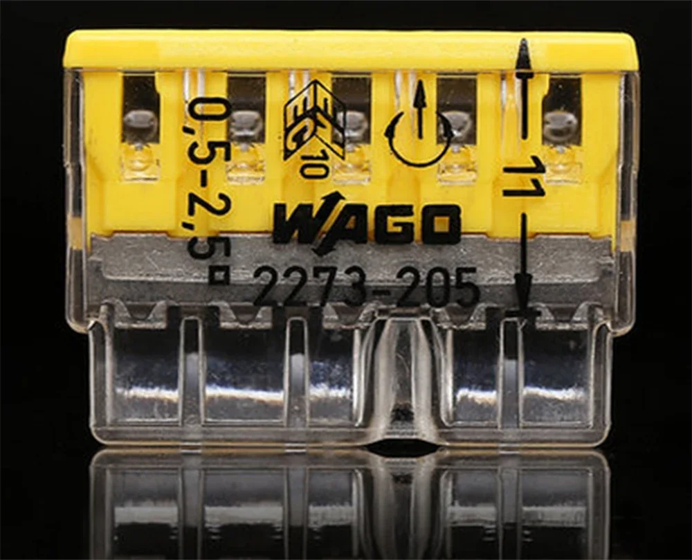 50pcs 2273-205 Original Led  Lighting COMPACT Splicing 5 CON Wire Terminal Block Connector