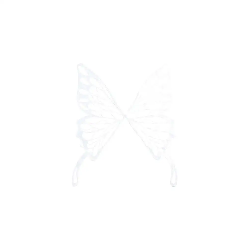 Lace Fabric Butterfly Wings Appliques Organza Clothing Stickers Butterfly Wings Patch Embroidered Patch Tulle 3D Wings Patch