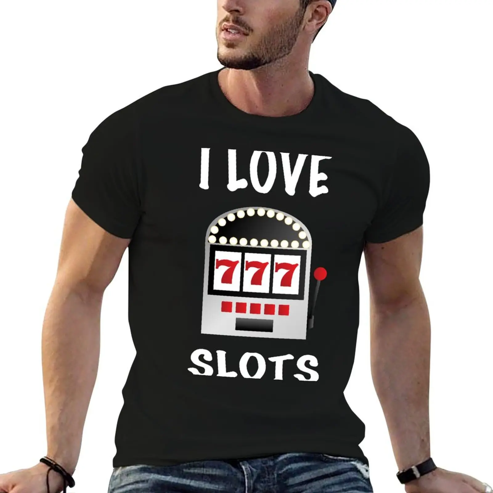 I Love Slots, I Love Gambling T-Shirt football t shirt designer shirts Men's t-shirts