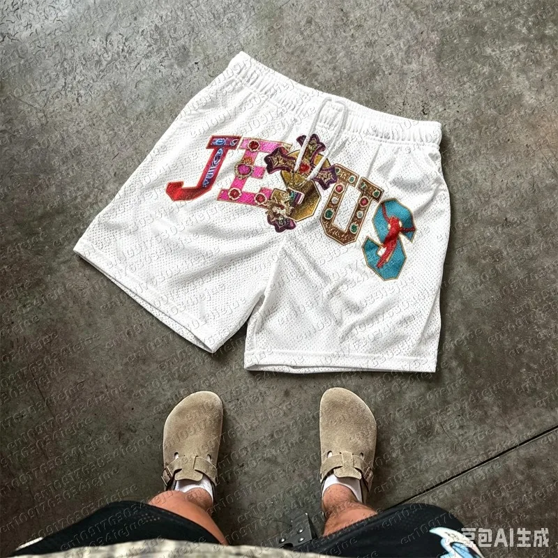 Summer Casual Quick-drying Breathable Men Women Cute Love Heart Print Classic Soft Shorts Summer Quick Dry Beach Short Pant Moto
