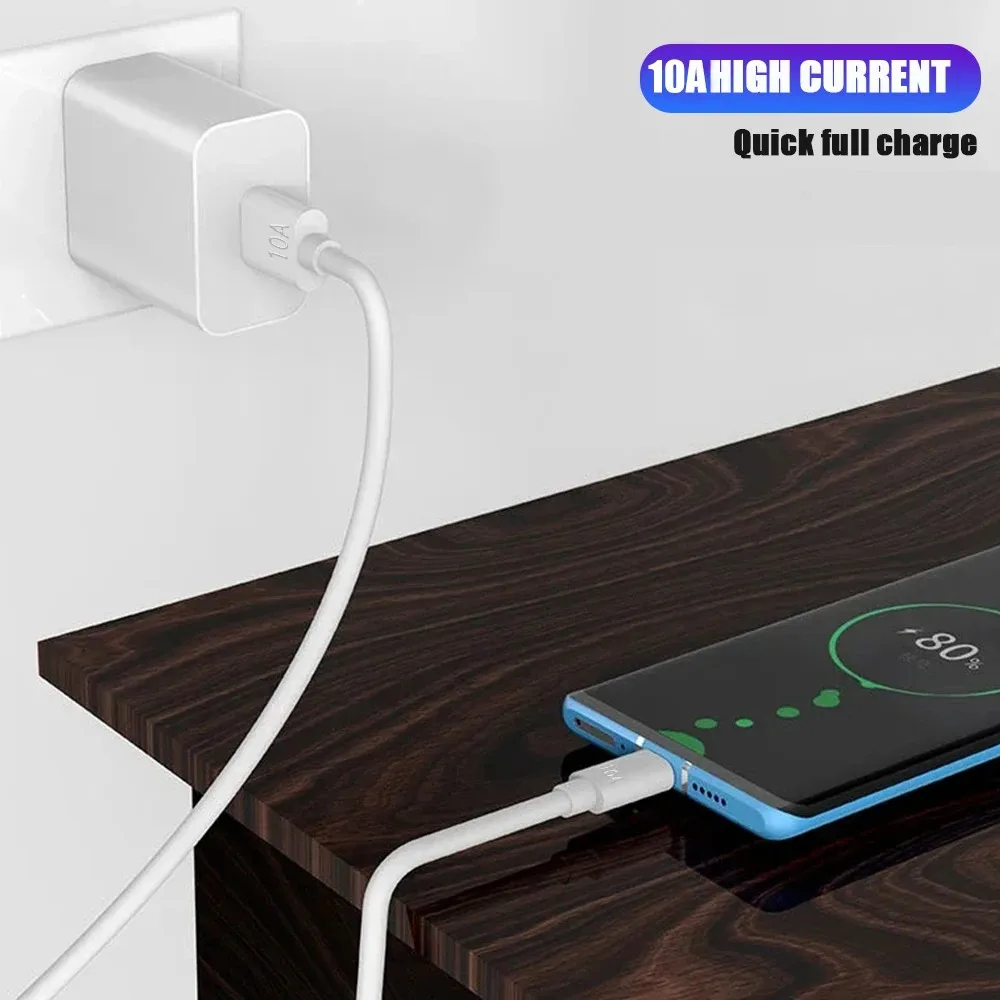 1/2Pcs10A  USB A To C Cable Type C To C Data Cable High Speed Charging Cord for IPhone Huawei Android Fast Stable Transfer Wires