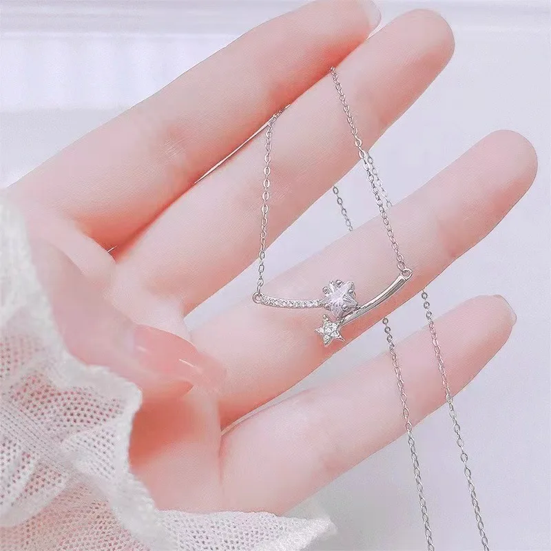 Meteor Shower XINGX Necklace Super Flash Zircon Light Luxury Minority Clavicle Chain Girlfriends Girlfriend