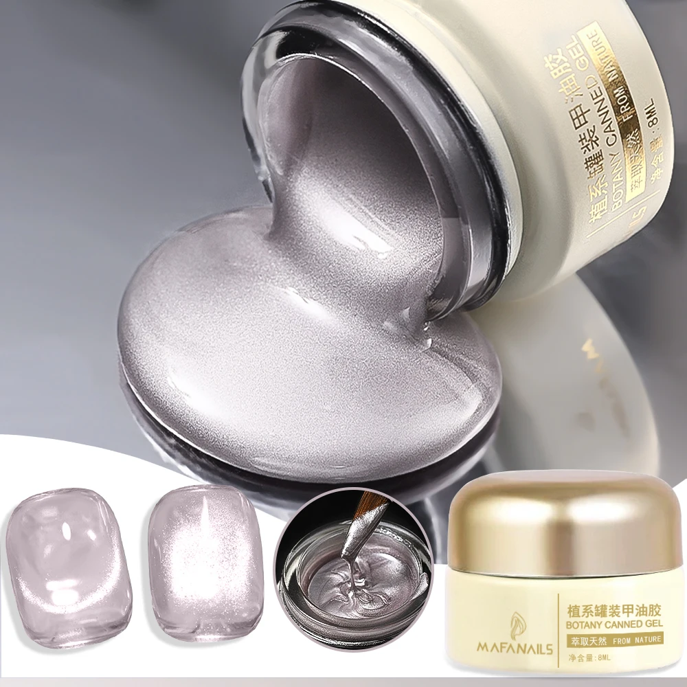 

8ML/jar Cat Eye Magnetic Gel Nail Polish Ultra Shiny Transparent Soak-Off UV/LED Nail Varnish Sparkling Beads Nude Gel Lacquer