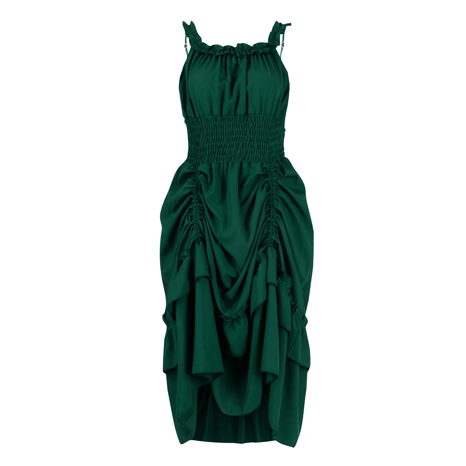 Renaissance médiévale elfe princesse Lolita sans manches femmes taille Corset Steampunk robe gothique Vintage Pirate Cosplay Costumes