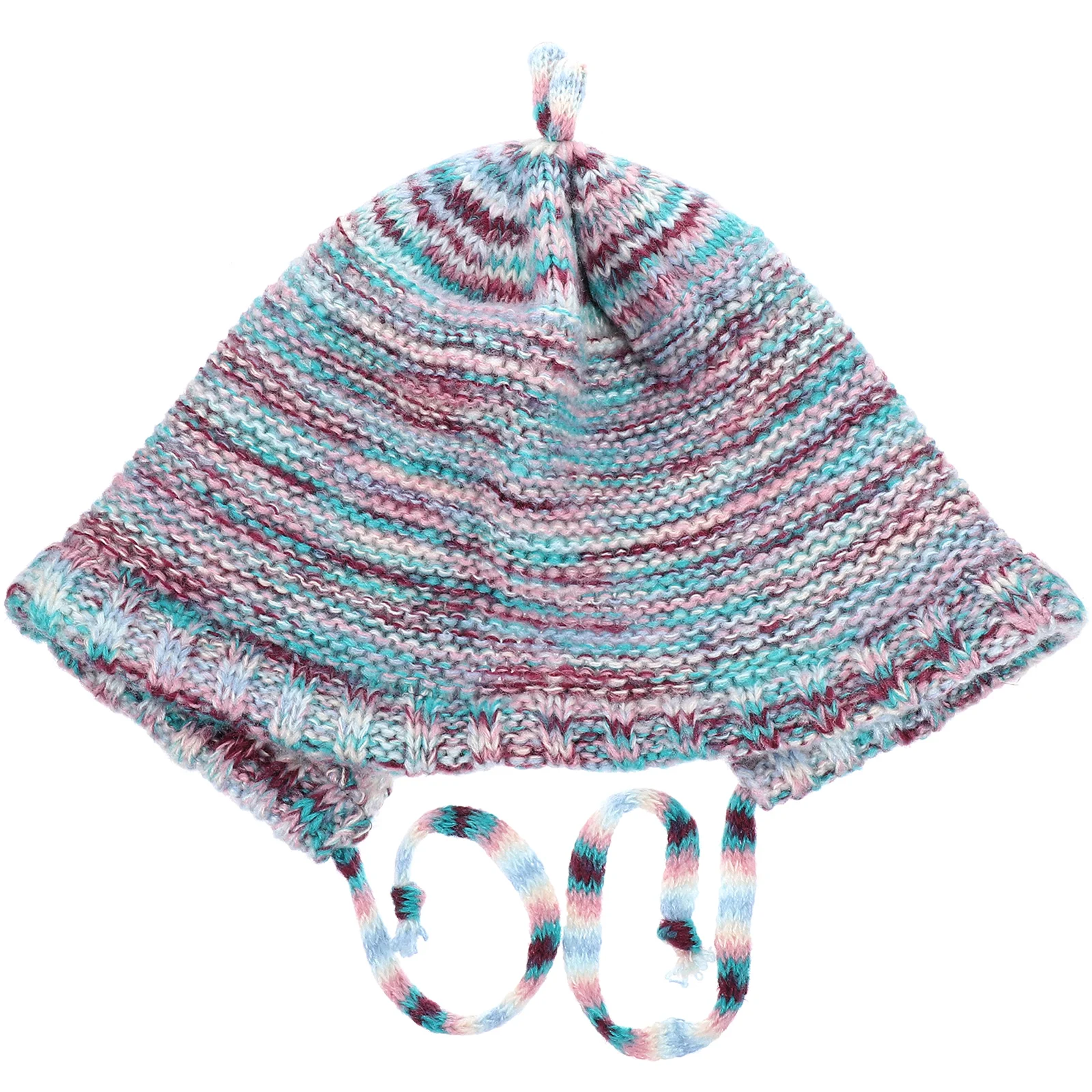 

Color Contrast Ear-protecting Wool Cap Miss Has Heat Hat Yarn Knitting Hats for Women