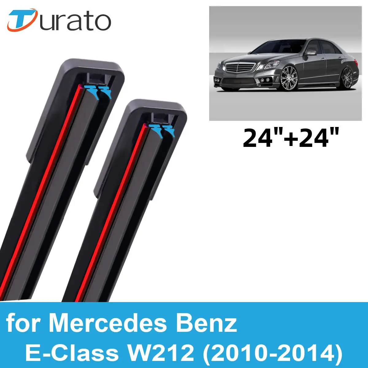 2PCS Car Wiper Blades for 2010-2014 Mercedes Benz E-Class W212 Front Windscreen Windshield Double Rubber Car Accessories 2014