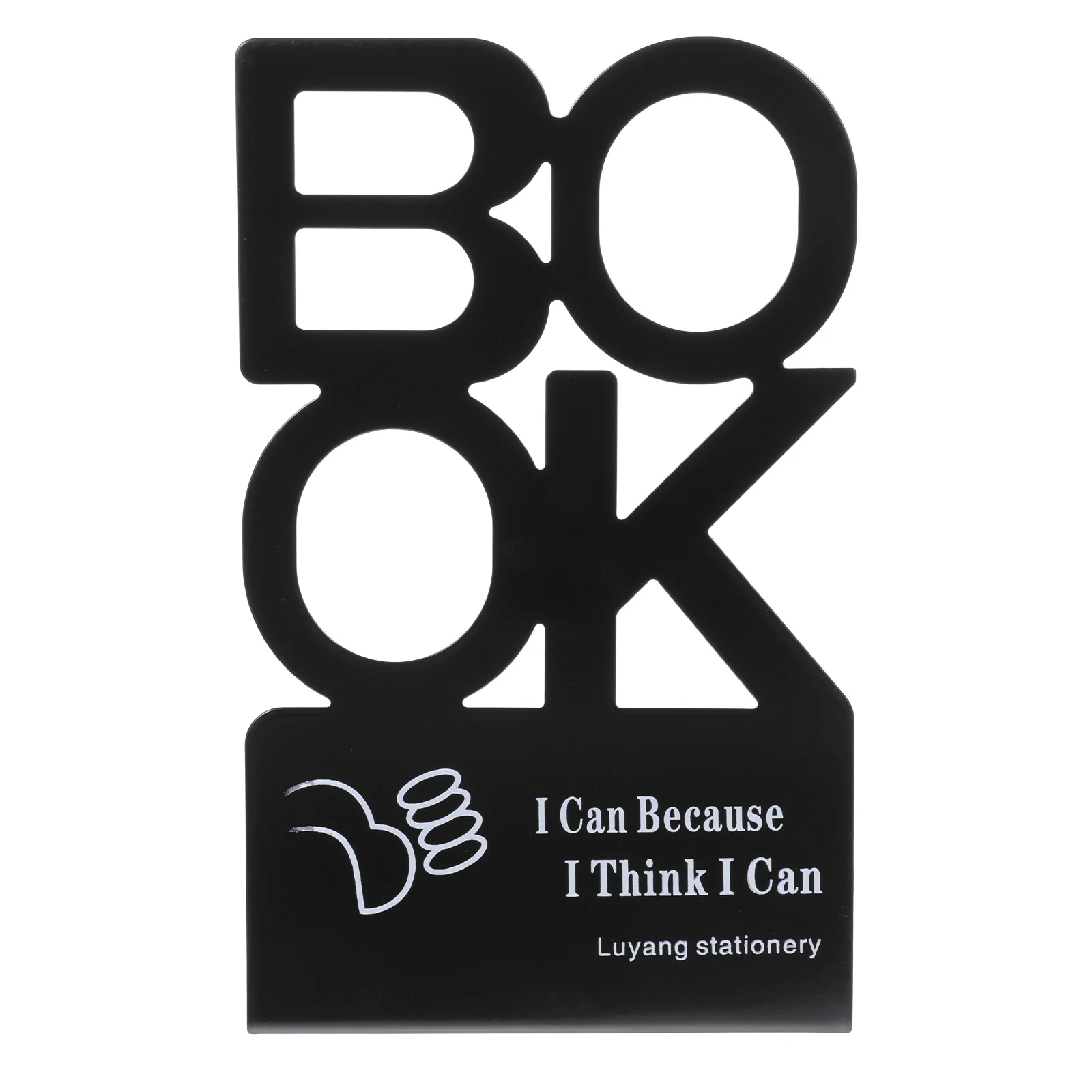 

1Pair Creative Letter Bookend Iron Desk Holder for Home Office Organizer Book Supports Letter Bookend