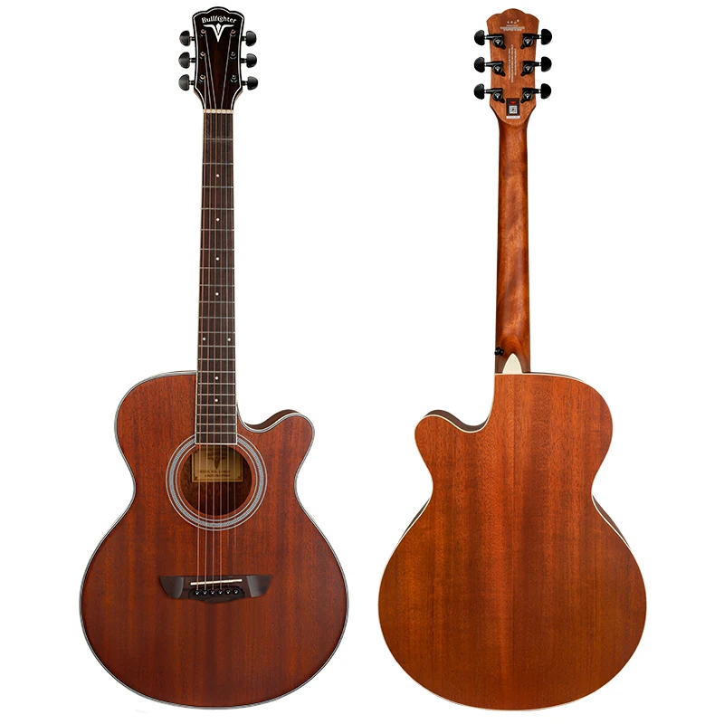 41‑Inch 6‑String Laminate Acoustic Folk Guitar Mahogany Body Wooden String Instrument for Adult Beginners