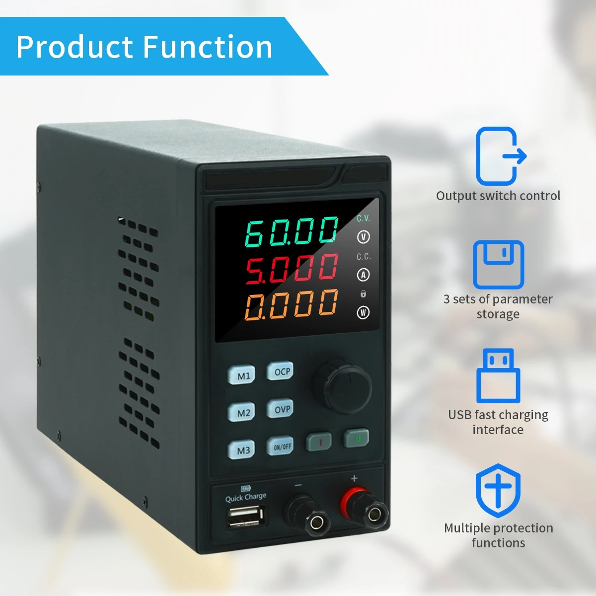 MYAMI 30V 32V 10A with USB/RS485 60V 5A 150V 2A AC to DC Lab Adjustable Bench Programmable DC Power Supply for Mobile Repair