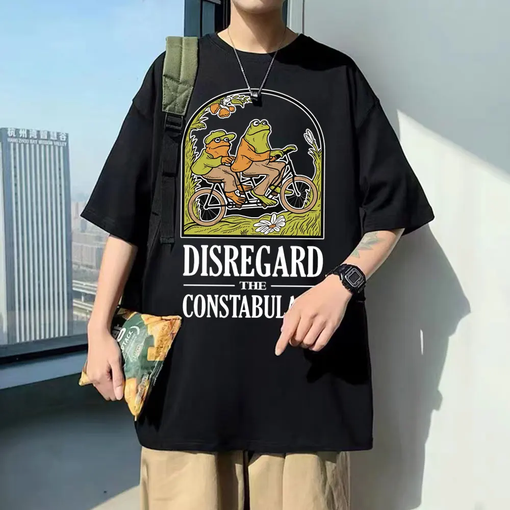 

Funny Frog Disregard The Constabulary Tshirt Men Women Fashion Soft Short Sleeve T-shirt Men's Hip Hop Harajuku Loose Streetwear