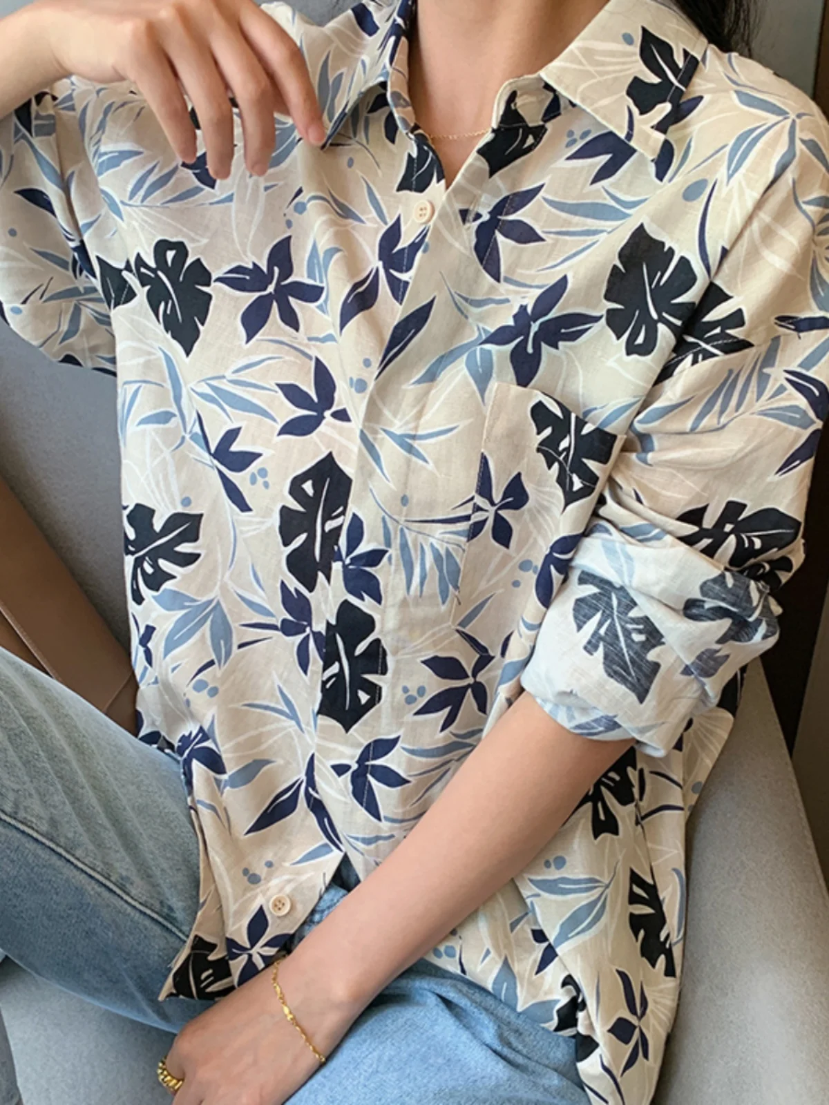 

Женское свободное платье из хлопка и льна с растительным принтом, на шнуровке, дышащее, комфортное, осенняя мода