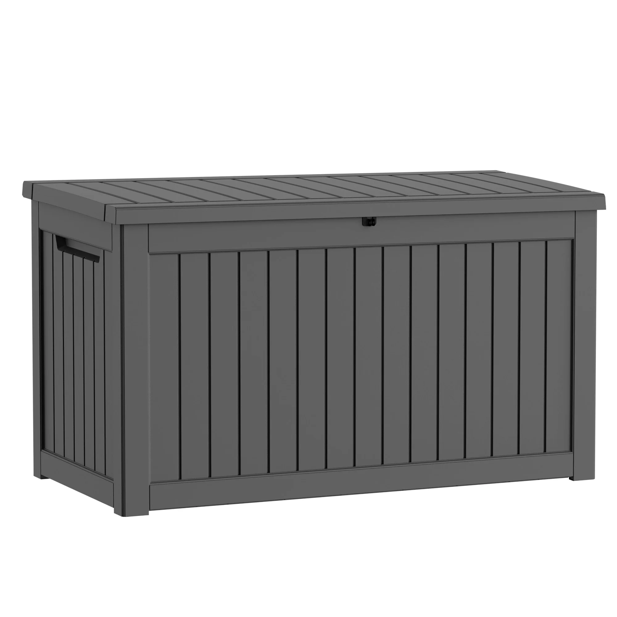 230 Gallon Outdoor Storage Box Waterproof Resin Deck Box Large Patio Garden Storage Bench Lockable Tool Organizer for Yard Pool Accessories