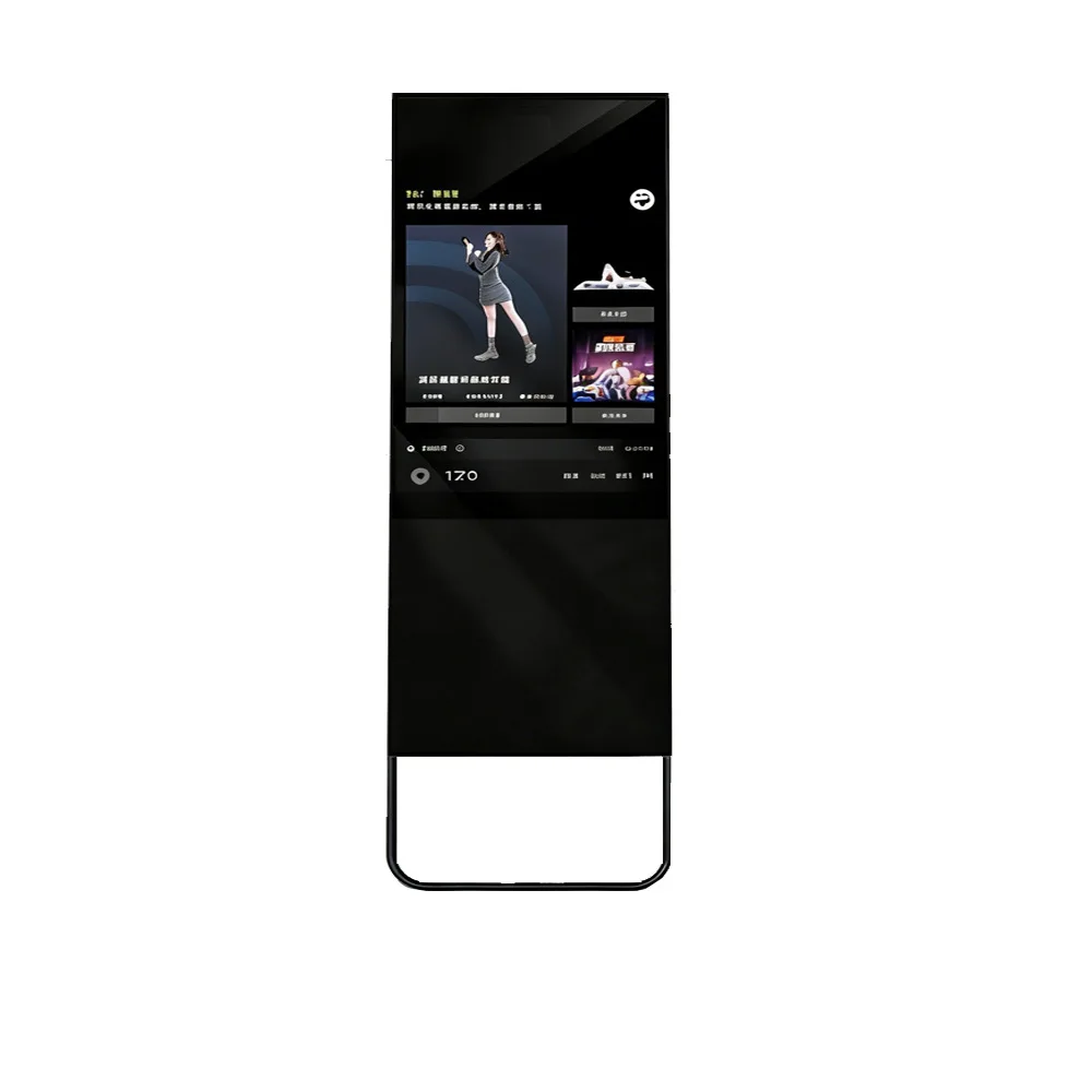Cross-border Custom Gym & Home AI Smart Magic Mirror With Yoga Function Touch Screen Voice Metal Frame 21.5 Inch