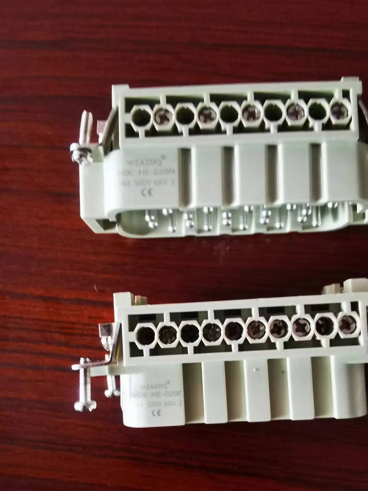 20-pin 16A heavy duty connector male and female 500V