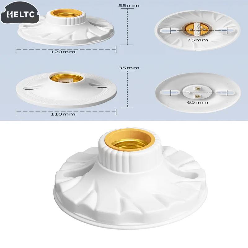 Flame Retardant E27 Lamp Holder Socket Ceiling Mounted Bakelite Porcelain BaseScrew Edison Bulb Socket For Home Project Use T3Y4