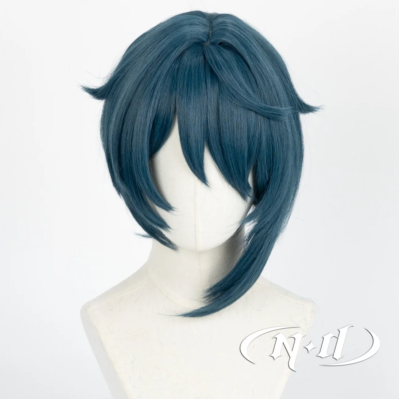 HD Xingqiu Cosplay Wig Genshin Impact Gaming Cosplay High Quality Kanekalon Short Blue Hair Wig for Comic Con Halloween Party