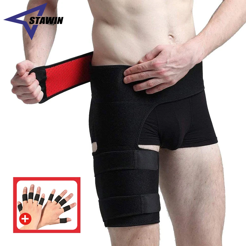 Adjustable Hip Groin Stabilizer, Hip Brace for Sciatica Pain Relief,Thigh Leg Compression Support Wrap Sleeve for Hip Joint Pain