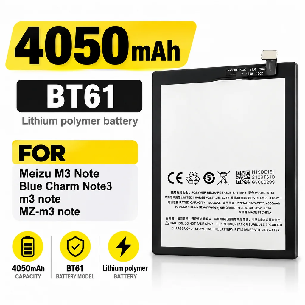 BT61 BT-61 Built-in Lithium Internal Replacement Battery for Meizu Charm Blue NOTE3 / M3 Note Mobile Phone Repair Battery