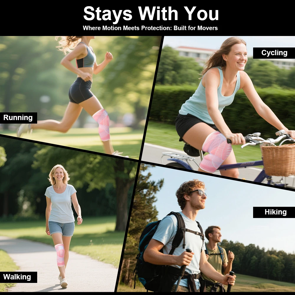 

1piece Fitness Running Cycling Knee Braces Elastic Nylon Knee Brace For Sports Compression Knee Pad Sleeve Basketball Volleyball