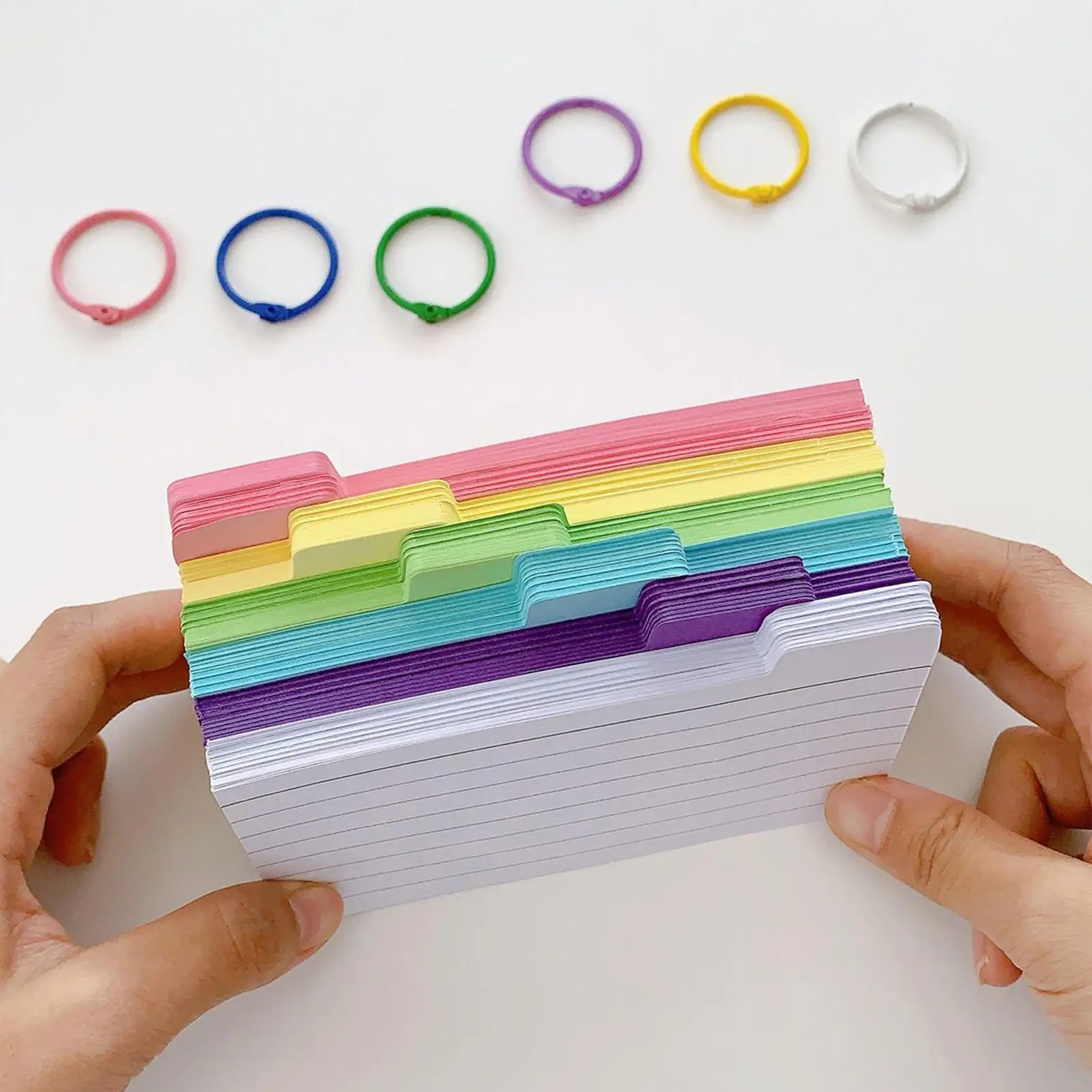 

Цветные карточки с индексом, 300 шт., тяжелые флэш-карты с цветной подкладкой, аксессуары для учебы флэш-карты для записи короткой руки